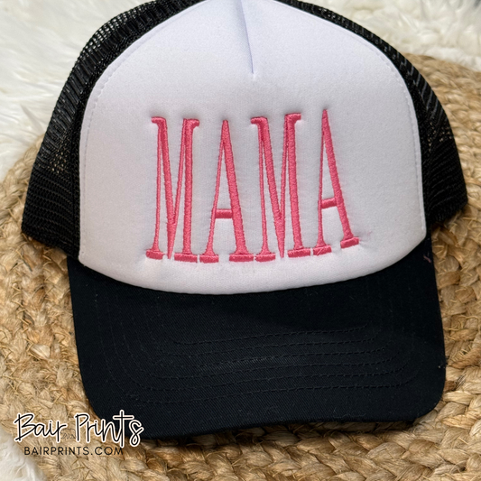 Mama Embroidered Foam Trucker Hat