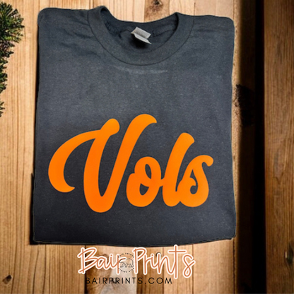 V- Orange Puff Shirt