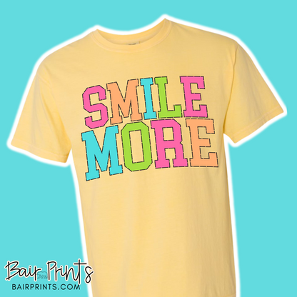 Neon Smile More Graphic T-Shirt