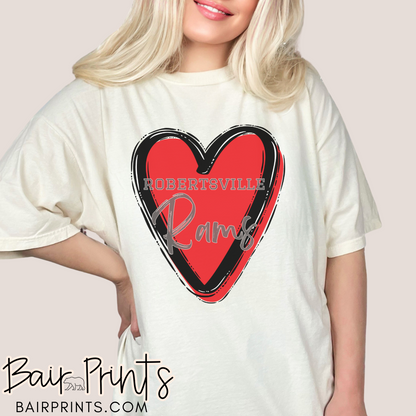 Robertsville Rams Heart T-Shirt