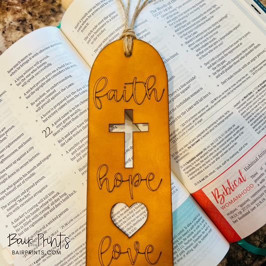 Faith Hope Love Bookmark