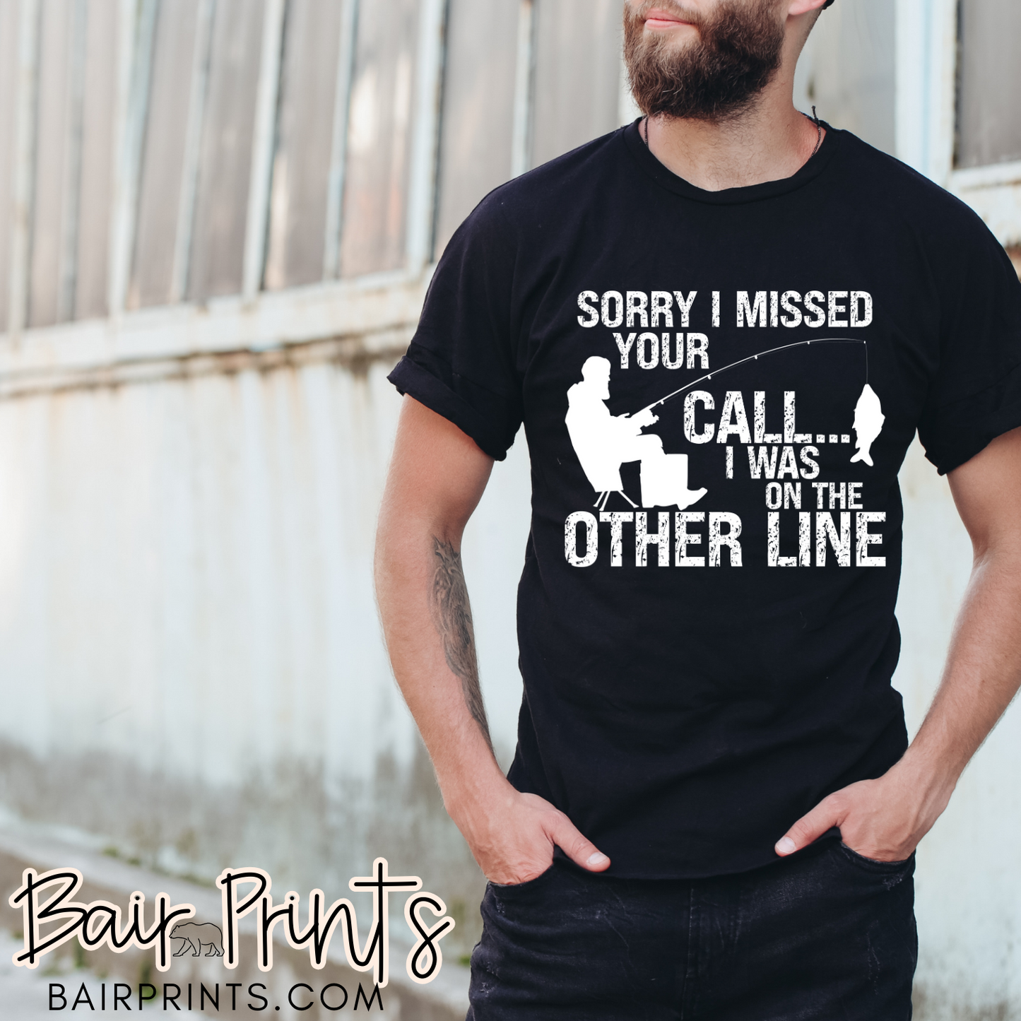 Sorry I Missed Your Call I Was on the Other Line Screen Printed Tee