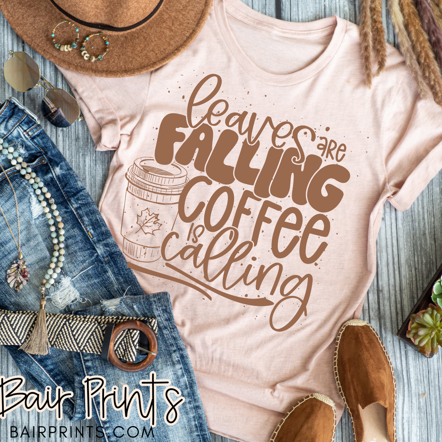Leaves are Falling Coffee is Calling Tee
