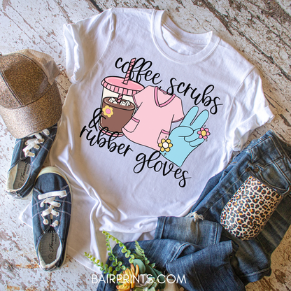 Coffee Scrubs and Rubber Gloves T-Shirt
