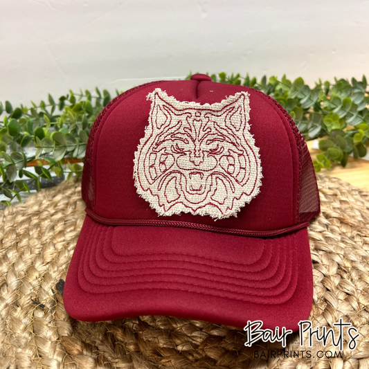 Embroidered Sketch Wildcat Foam Trucker Hat