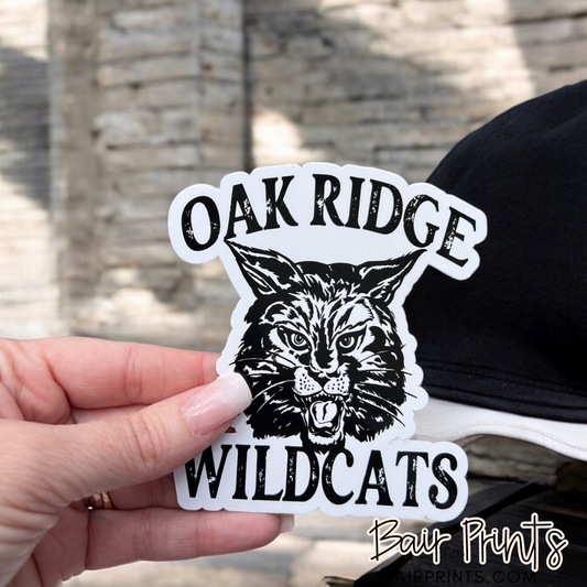 Oak Ridge Wildcats Waterproof Decal