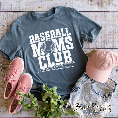 Baseball Moms Club Screen Printed T-Shirt