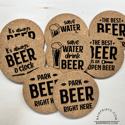 Funny Beer Cork Coasters