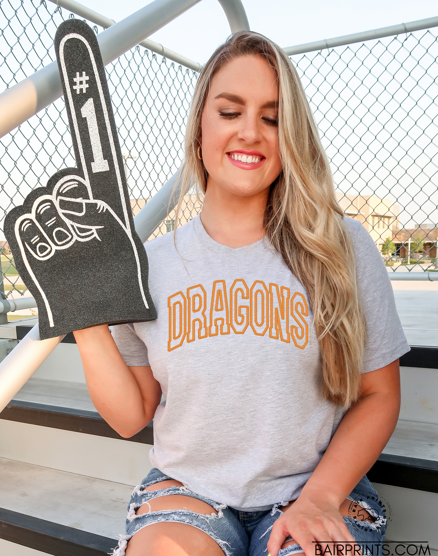 Dragons Faux Embroidery Tee Shirt