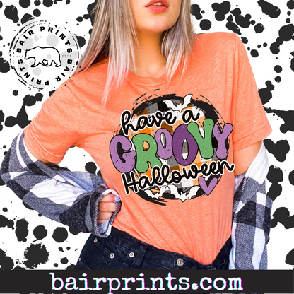 Have A Groovy Halloween Graphic Tee Shirt