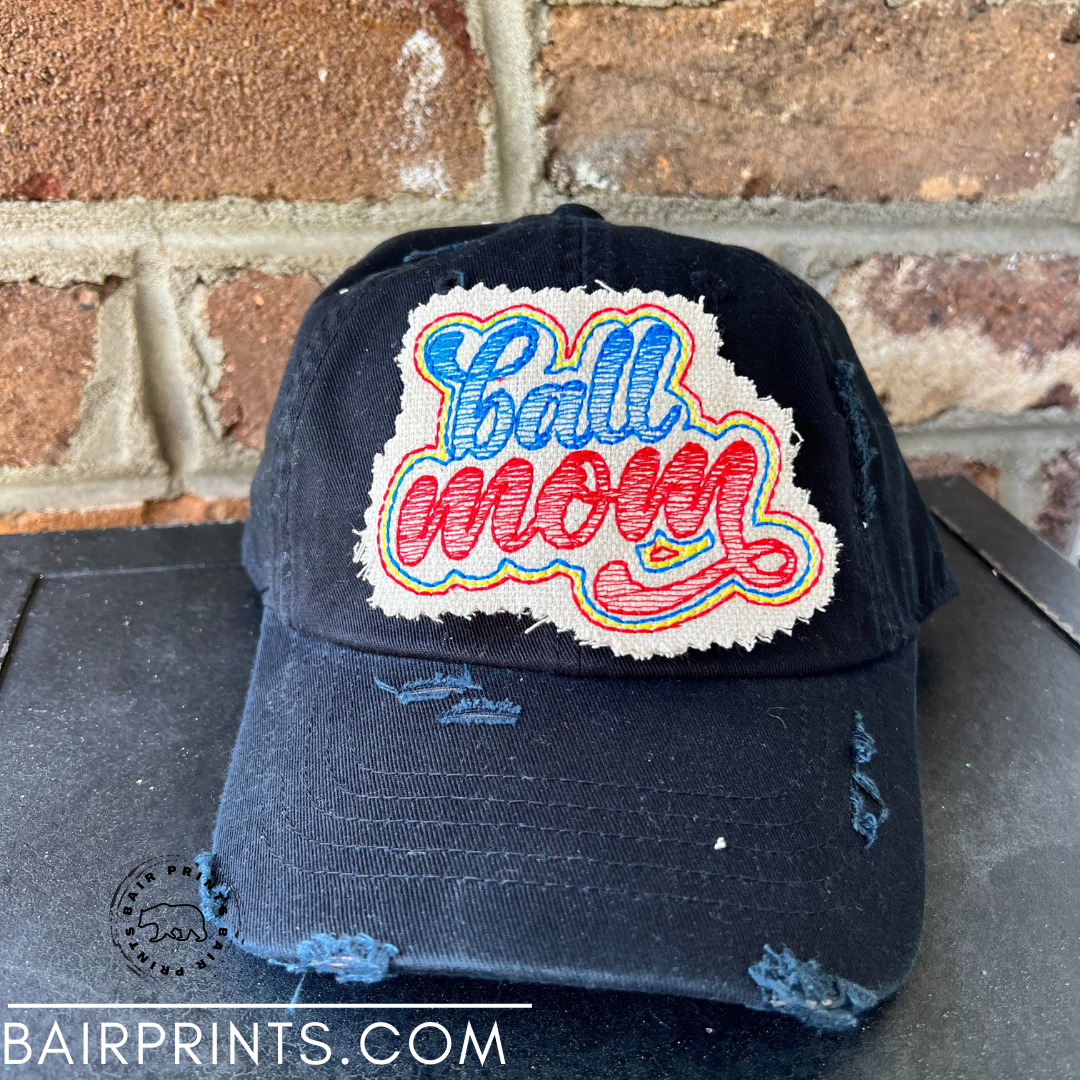 Ball Mom Embroidered Baseball Hat