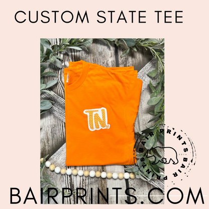 Custom State Double Applique' Shirt