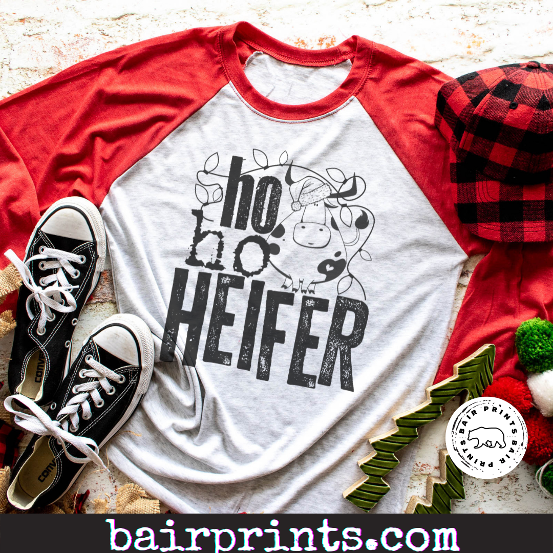 Ho Ho Heifer Screen Printed Tee Shirt