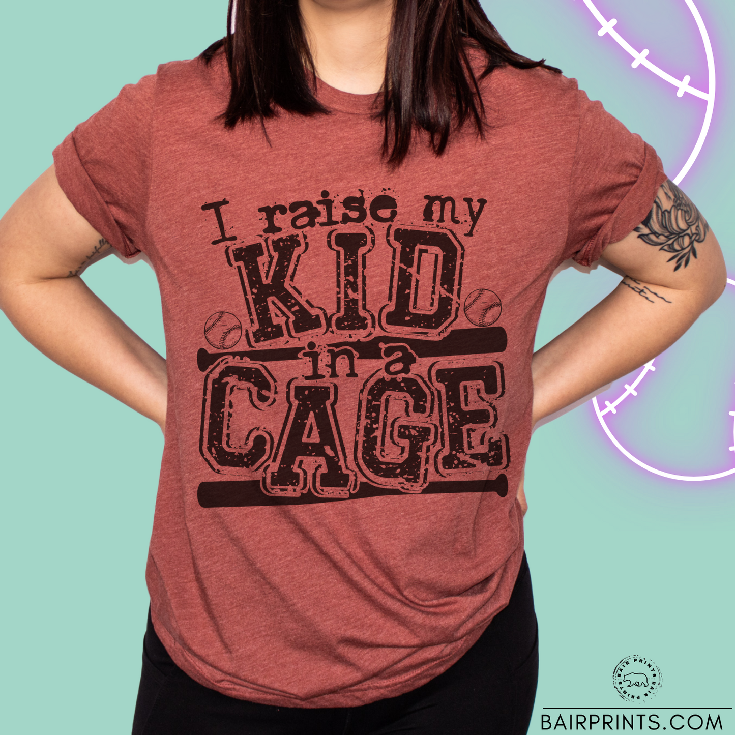 I Raise My Kid in a Cage Graphic T-Shirt