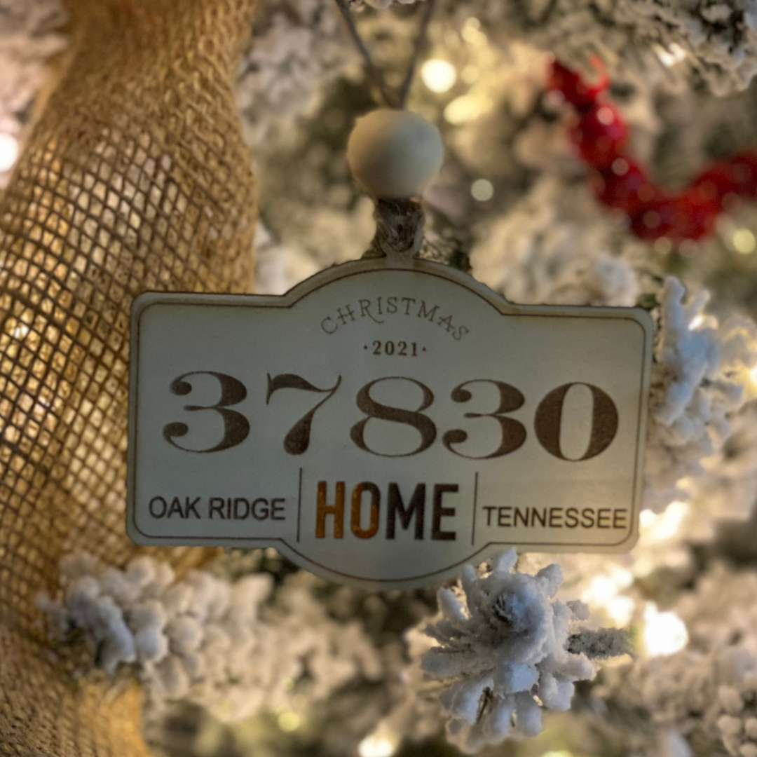 Zip Code Christmas Ornament