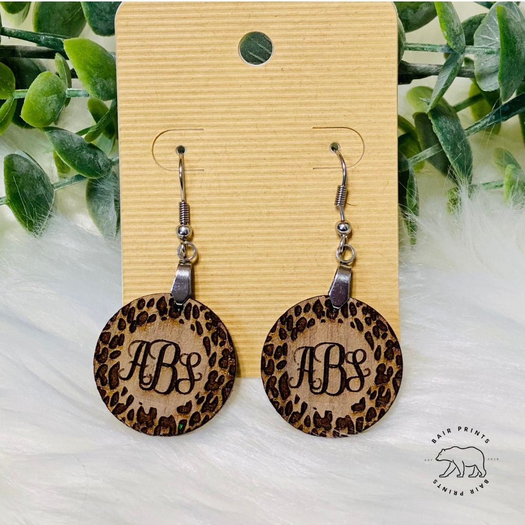 Monogram Leopard Earrings.