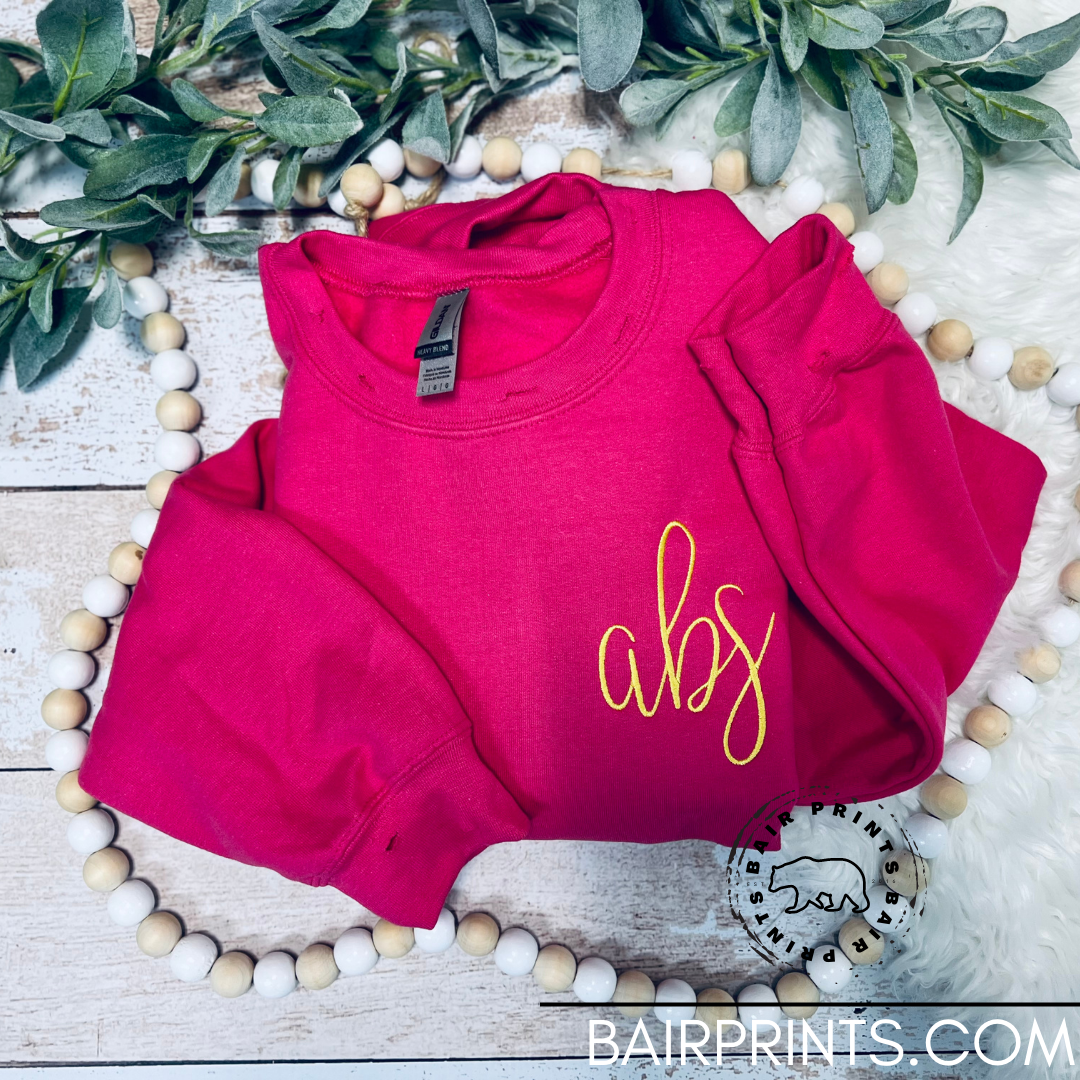 Embroidered Monogram Sweatshirt