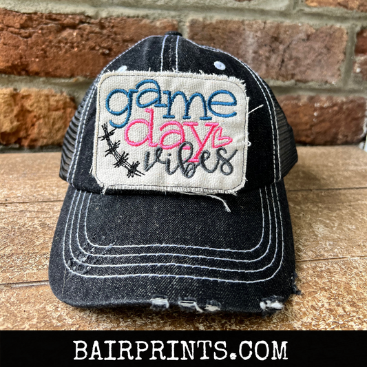 Football Game Day Vibes Embroidered Hat.