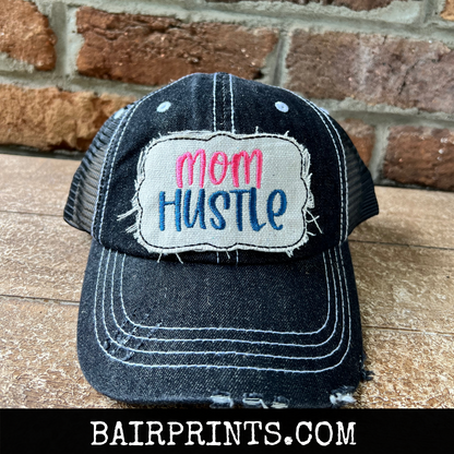 Mom Hustle Embroidered Hat.