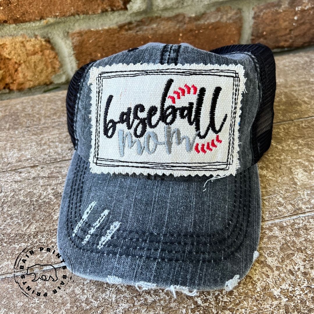 Baseball Mom Embroidered Hat