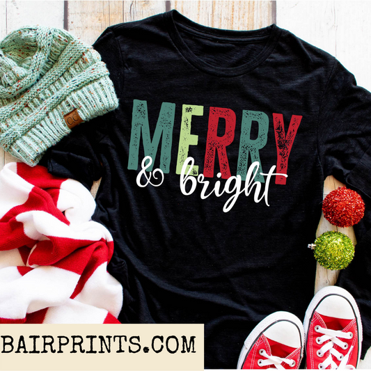 Merry and Bright Short Sleeve Shirt.