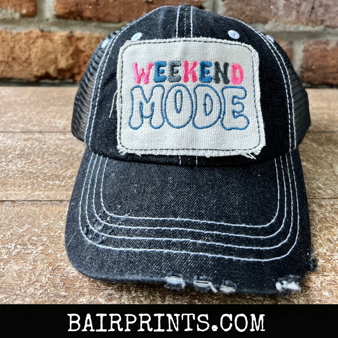 Weekend Mode Embroidered Hat.