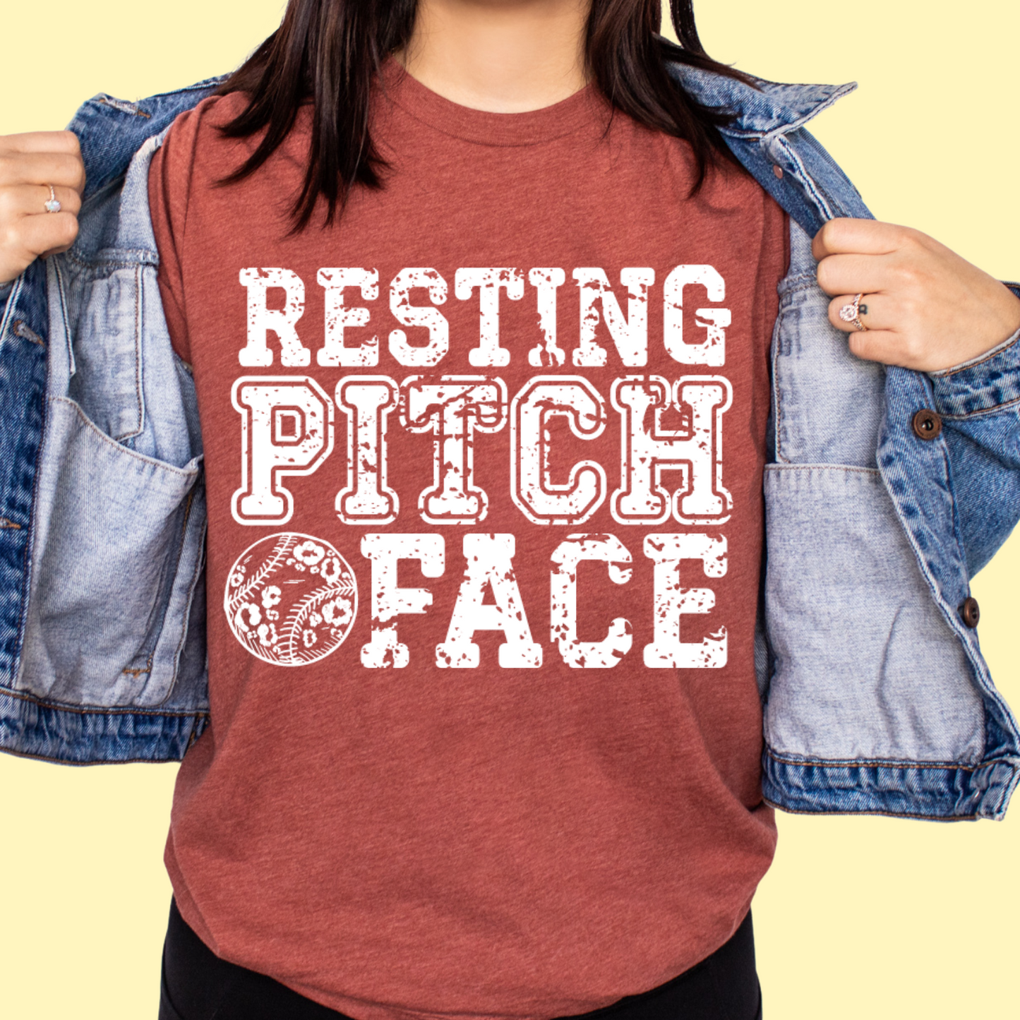 Resting Pitch Face Screen Printed Tee