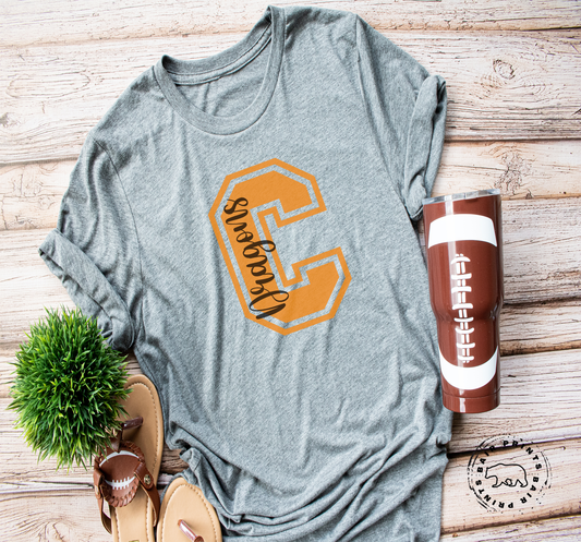 Clinton Dragons Vertical Team Spirit Tee Shirt.