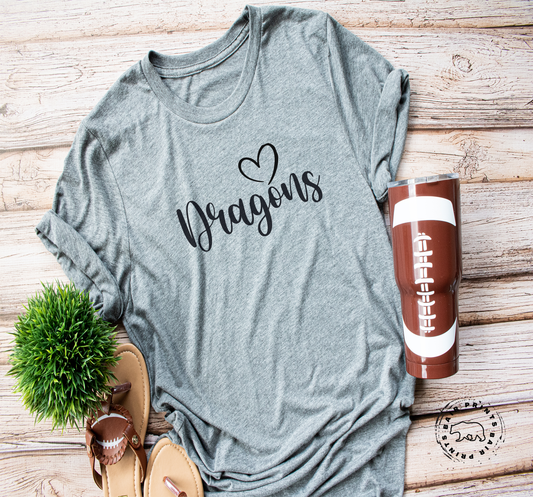 Dragons Heart Team Spirit Tee Shirt.