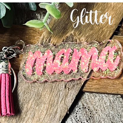 Mama Keychain. Acrylic Mom Keychain.