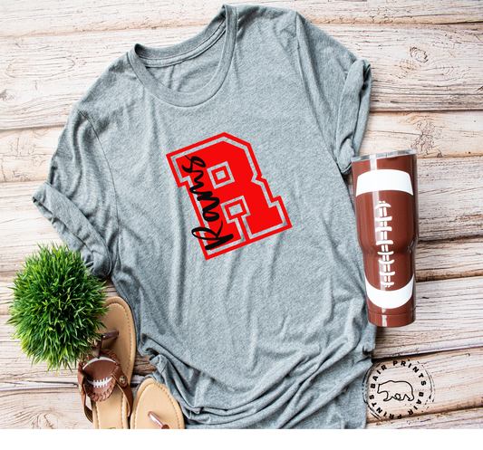 Robertsville Rams Vertical Team Spirit Tee Shirt.