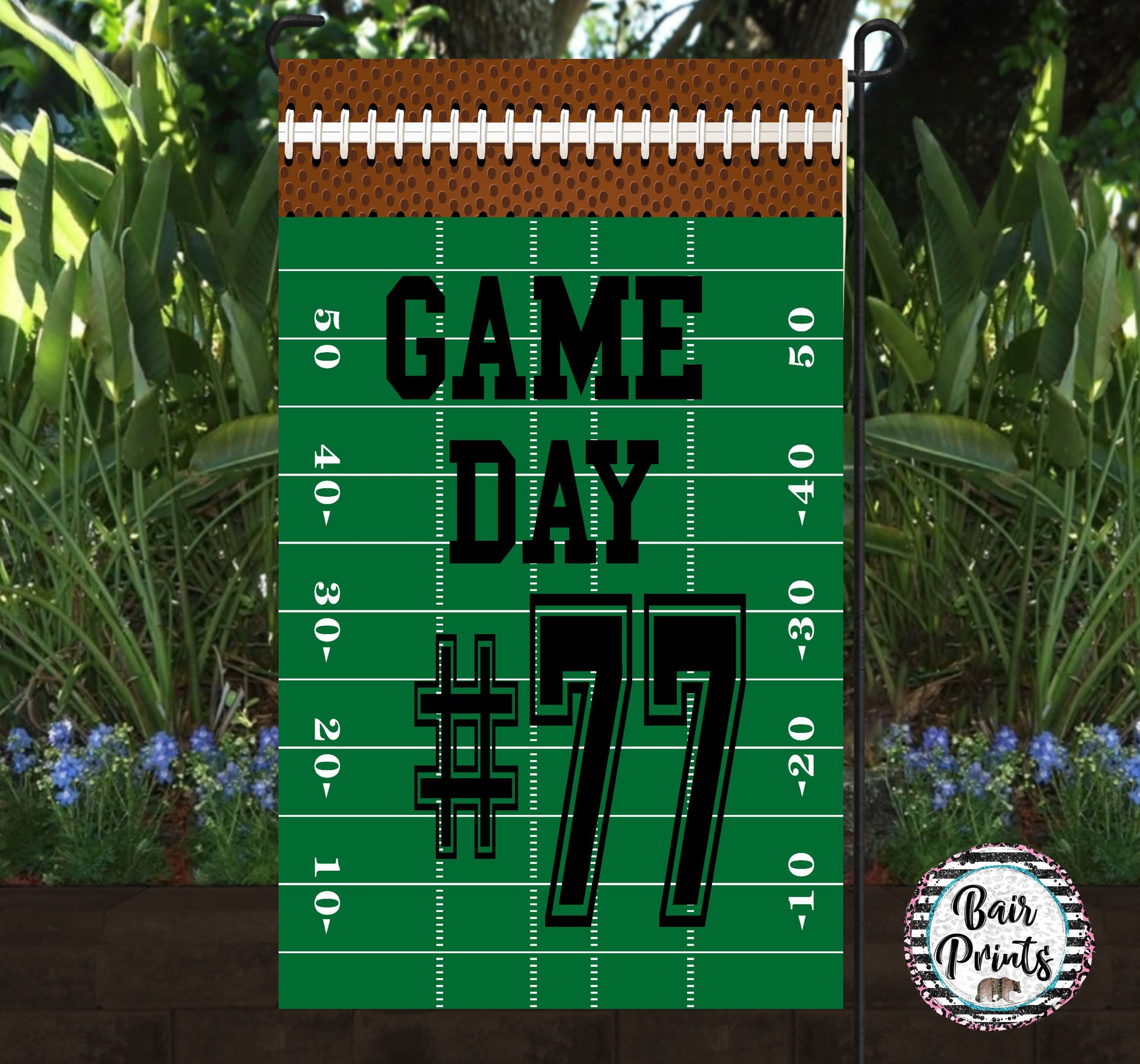 Game Day Garden Flag.Mulitple Colrs Available. . Multiple Colors Available.  . . Multiple Colors Available. - Bair Prints