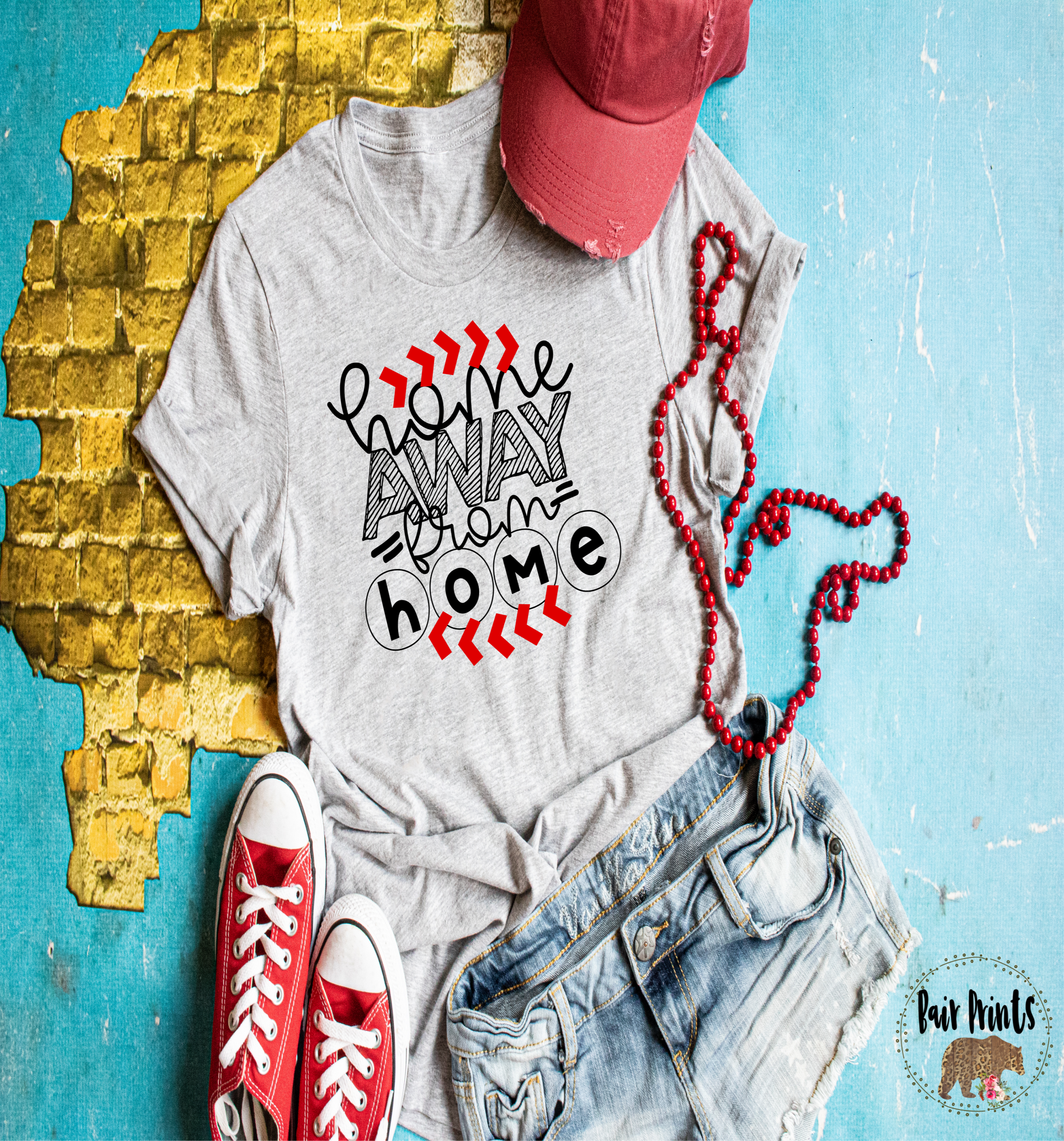 Home Run Vibes Graphic Tee Shirt. Unisex XS-3XL - Bair Prints