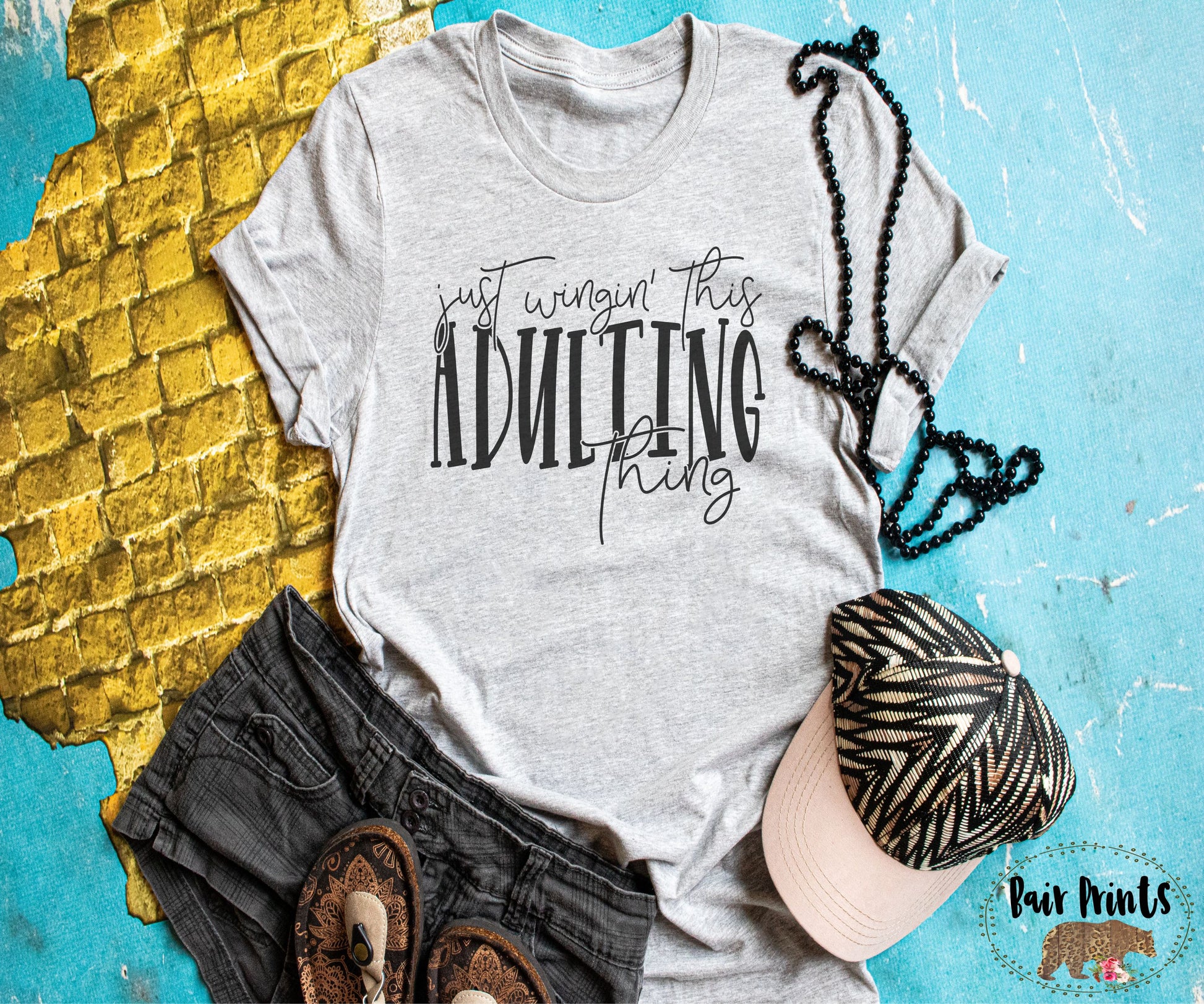 Just Winging the Adulting Thing Shirt. Snarky Womens Graphic Tee Shirt. Adult XS-3XL - Bair Prints
