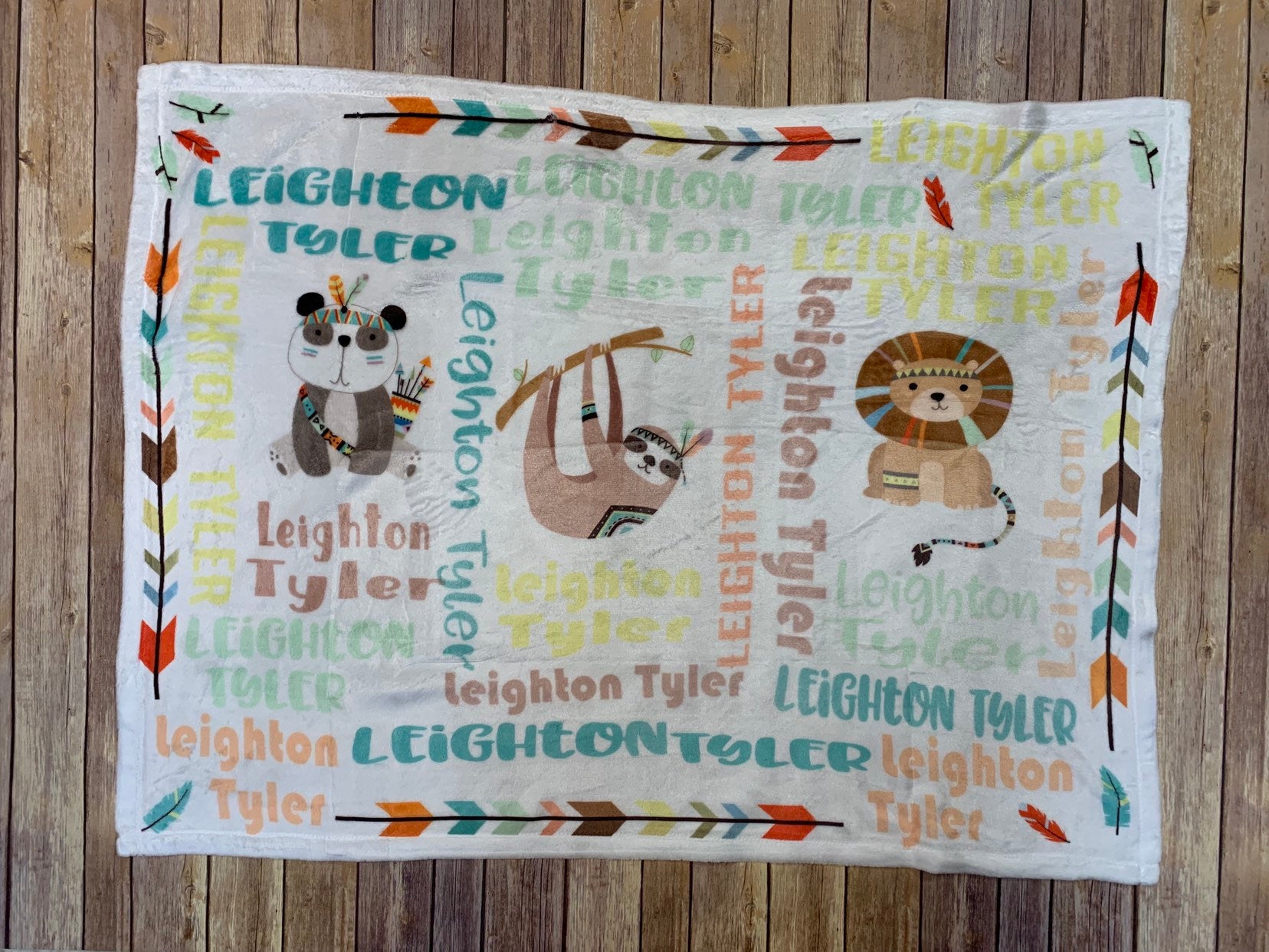 Customized Baby Blanket. Sloth Personalized Blanket. Newborn Pictures Prop, Baby Shower Gift. Coming Home from the Hospital. - Bair Prints
