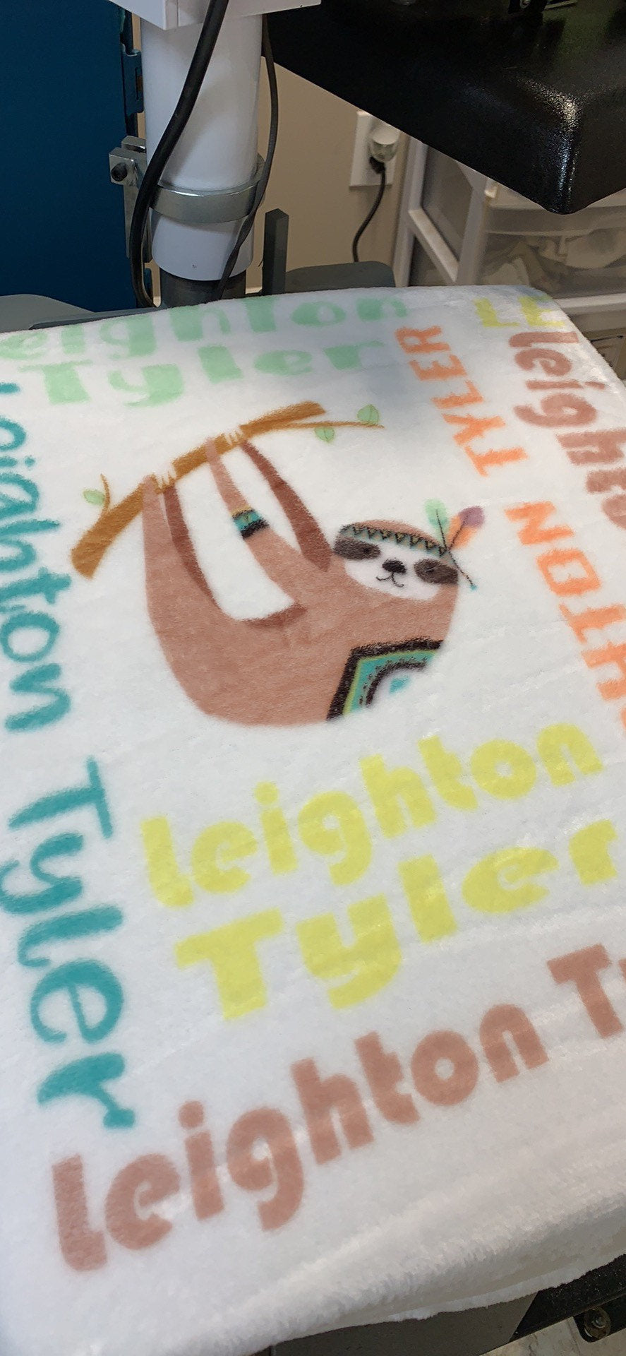 Customized Baby Blanket. Sloth Personalized Blanket. Newborn Pictures Prop, Baby Shower Gift. Coming Home from the Hospital. - Bair Prints