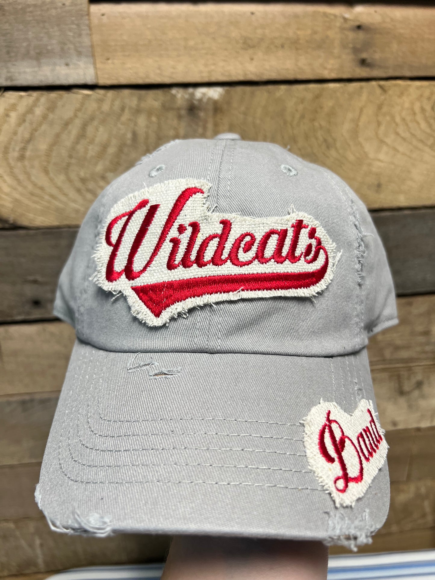 Mascot Distressed Baseball Hat with Small Patch on The Bill