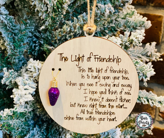 Friendship Christmas Ornament
