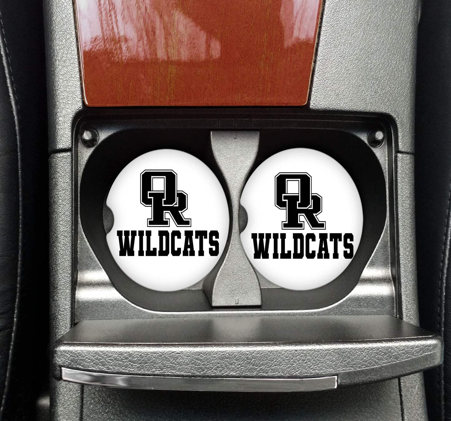 OR Wildcats Sandstone Car Coaster. Fits Most Car Cup Holders. - Bair Prints