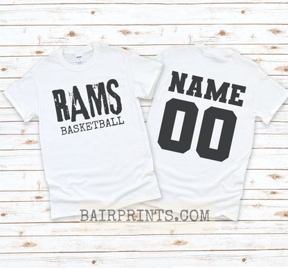 Rams Basketball Favorite Player Graphic Tee Shirt.