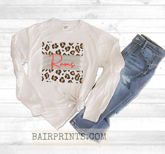 Leopard Rams Graphic Tee Shirt.